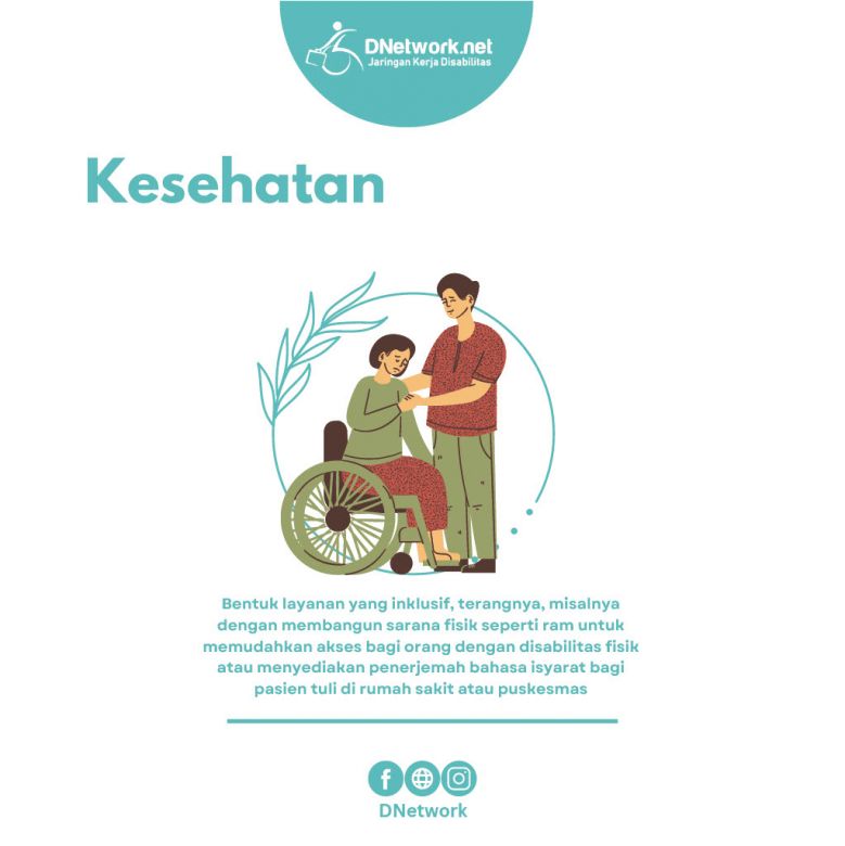 Gambar latar ilustrasi laki-laki tanpa disabilitas berdiri memegang tangan perempuan yang sedang menggunakan kursi roda